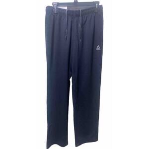 Reebok Men's Small Sweatpants Textured Knit Pant Gym Joggers Athletic Black